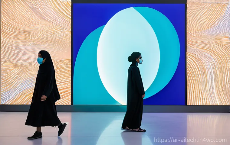 AI와 예술가의 협업이 가져온 변화 - **Prompt: A diverse group of artists, including individuals of Arab descent and various ages, collab...